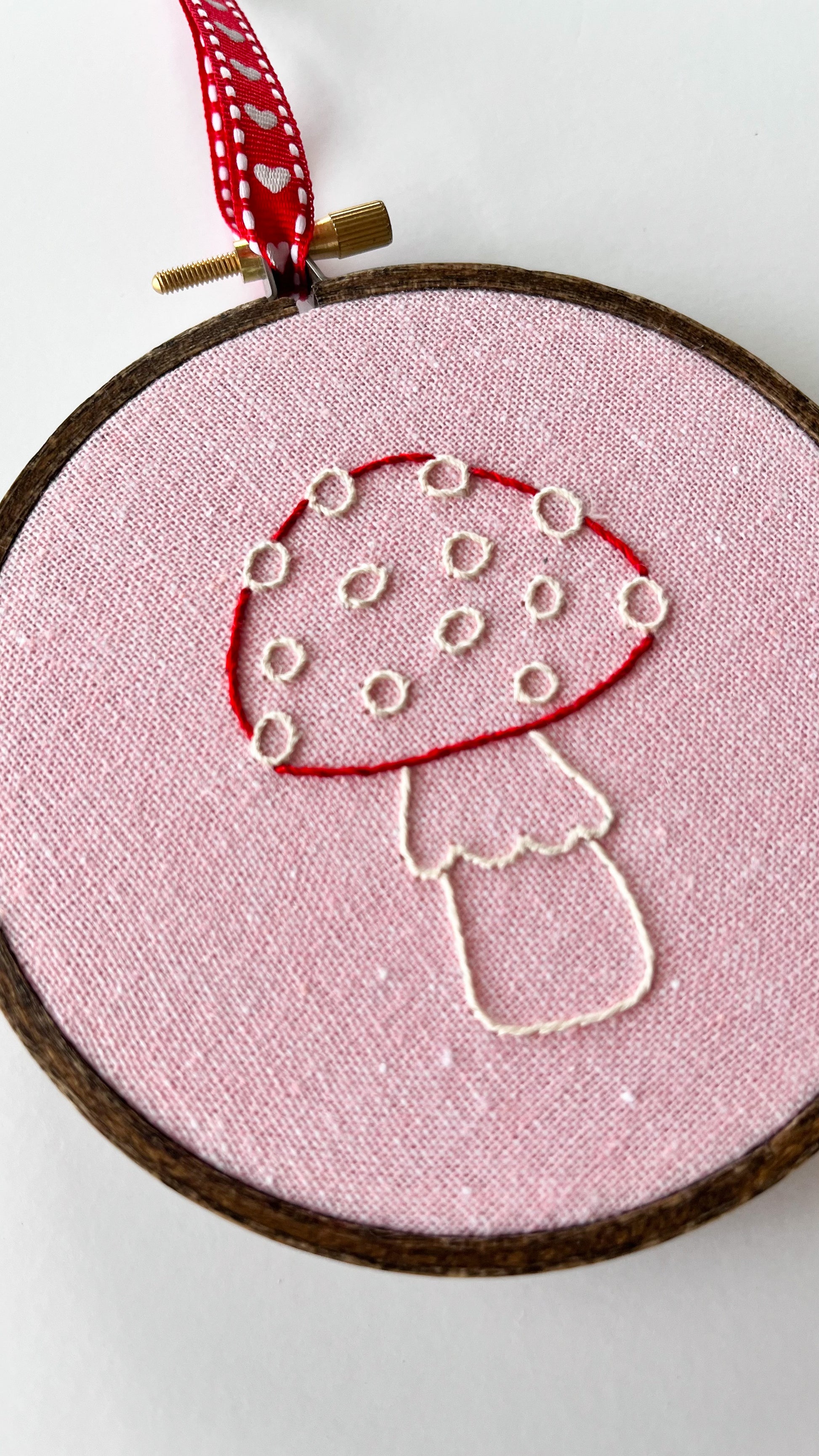 Mushroom - 4 inch Embroidery Hoop – Sawyer Stitches